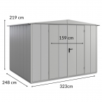 Domek narzędziowy metalowy Hormann - Berry Modern - Typ 3 303x238cm