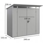 Szopa narzędziowa metalowa Hormann Berry Classic Typ 1 303x108cm podwójne drzwi