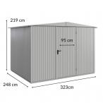 Szopa ogrodowa metalowa Hormann Berry Classic Typ 3 303x238cm dwuspadowy