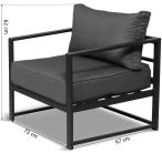 Nowoczesny fotel ogrodowy Trapeno 