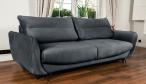 Grafitowa welurowa sofa 236cm z funkcją spania i pojemnikiem Silva - Nube 06
