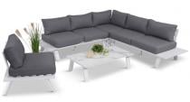Białe meble ogrodowe aluminiowe premium 226x266 Mezatto DG