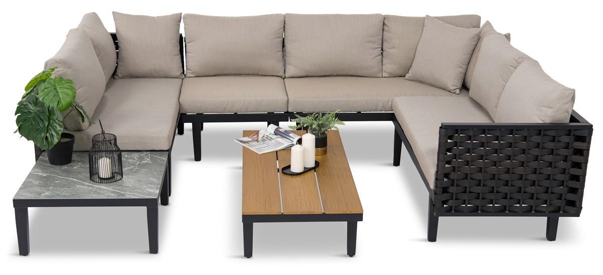 Szare meble ogrodowe modułowe Albaro