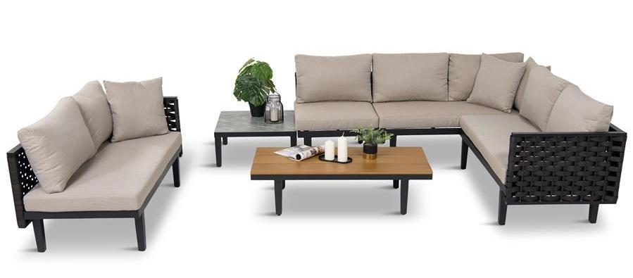 Szare meble ogrodowe modułowe Albaro