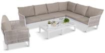 Modułowy narożnik ogrodowy rope style 275x210cm z fotelem Tussen Sju BG