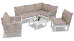 Modułowe meble ogrodowe z fotelem rope style Tussen Fem - Off White / Light Grey