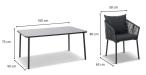 Zestaw ogrodowy - KOSTTO Dining - ANTHRACITE