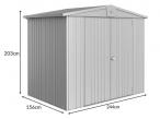 Biohort domek metalowy Europa 3 kwarcowy szary 244x156cm