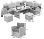 Zestaw mebli technorattanowych z fotelem Cofete – Anthracite