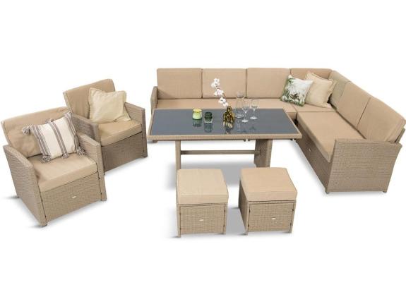 Set terasă Technorattan cu două fotolii Cofete Natural