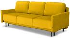 Żółta sofa Solo welurowa z funkcją spania 212x97 cm - Solo 257