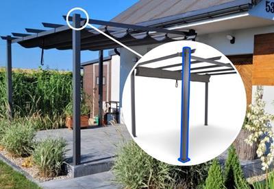 pergola wolnostojąca z aluminium 3x3