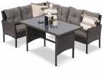 OUTLET - Narożnik z technorattanu 190x140cm z wysokim stołem Torino Corner Anthracite