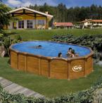 Basen ogrodowy duży GRE AMAZONIA 610x375x132cm KITPROV6188WO