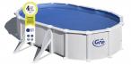 Basen ogrodowy stalowy GRE ATLANTIS 610x375x132cm biały KITPROV618