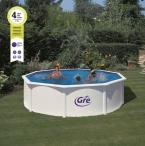 Basen ogrodowy stalowy FIDJI 460x460x120cm GRE