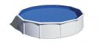 Basen ogrodowy stalowy owalny GRE FIDJI 550x550x120cm KIT550ECO