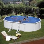 Basen ogrodowy stalowy FIDJI 610x375x120cm GRE
