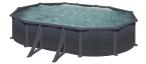 Basen stalowy GRE GRANADA 610x375x132cm grafitowy KITPROV618GF 