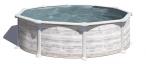 Stalowy basen GRE GROENLANDIA 350x350x132cm KITPR358N