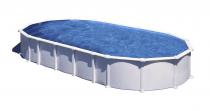Duży basen stalowy GRE HAITI 915x470x132cm biały KITPROV9188