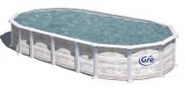 Basen ogrodowy stalowy GRE ISLANDIA 730x375x132cm KITPROV7388N