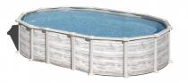 Basen ogrodowy naziemny GRE ISLANDIA 610x375x132cm KITPROV6188N