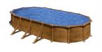 Basen stalowy GRE MAURITIUS 730x375x132cm brązowy KITPROV738WO