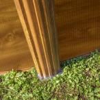 Całoroczny basen stalowy GRE SICILIA 500x300x120cm brązowy KITPROV503W