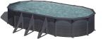 Basen stalowy GRE KEA 730x375x120cm grafitowy KIT730GFQGRE