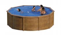 Okrągły basen stalowy GRE PACIFIC 460x460x120cm brązowy KIT460WQGRE