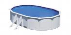 Basen ogrodowy stalowy GRE FIDJI 500x300x120cm biały KIT500QGRE