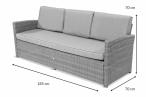 Sofa trzyosobowa Cofete – Dark Grey