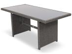 Zestaw mebli z sofą 186cm, wysokim stołem, fotelami i pufami Cofete Dining – Anthracite