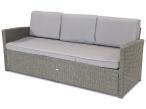 Zestaw mebli z sofą 186cm, wysokim stołem, fotelami i pufami Cofete Dining – Anthracite