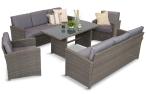 Zestaw mebli technorattanowych Cofete Grande – Dark Grey