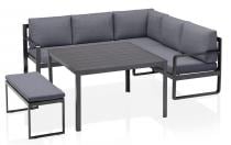 Meble na taras premium z narożnikiem Ocean 223x200cm – antracyt