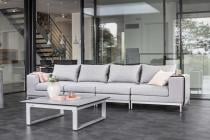 Modułowa sofa premium na taras Ego modular jasnoszara z poduszkami
