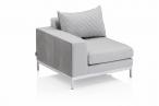 Modułowa sofa premium na taras Ego modular jasnoszara z poduszkami