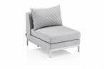 Modułowa sofa premium na taras Ego modular jasnoszara z poduszkami