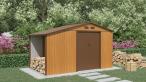 Metalowa szopa z drewutnią Wipper 342x191cm (6,5m2) – Wood