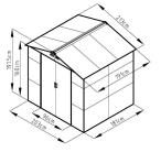 Metalowy domek na narzędzia Agger 213x191x190cm – Antracyt A15