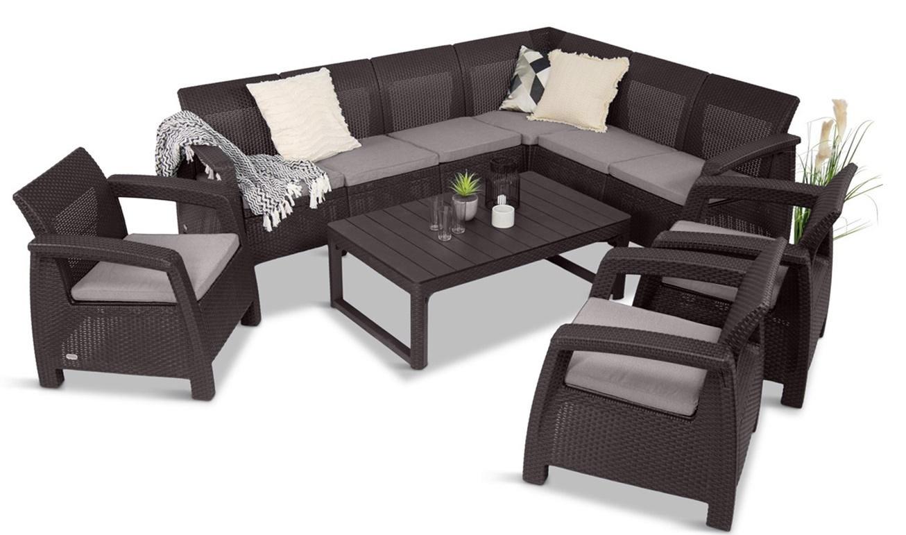 Narożnik Relly z 3 fotelami