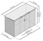 Gartwerk - Ganner 261x121x176cm - Drevo W15 - wymiary