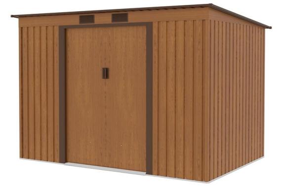 Casa de scule metalice Ganner 261x181x176cm - Lemn W15 - Gartwerk