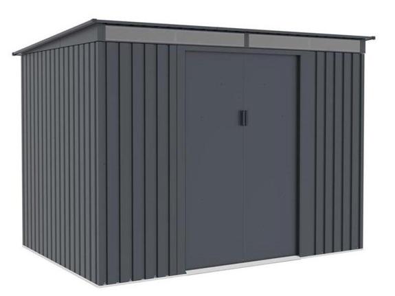 Grafitový kovový domek na nářadí Kaggen 261x181cm