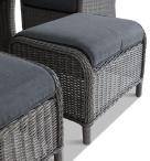 Pufy technorattanowa Novici - Grey - 2szt