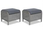 Pufy technorattanowa Novici - Grey - 2szt
