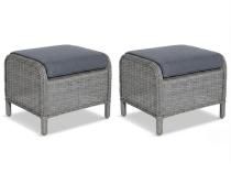 Pufy technorattanowa Novici - Grey - 2szt