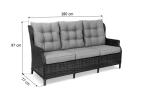 Sofa 3 osobowa Laritto - Dark Brown